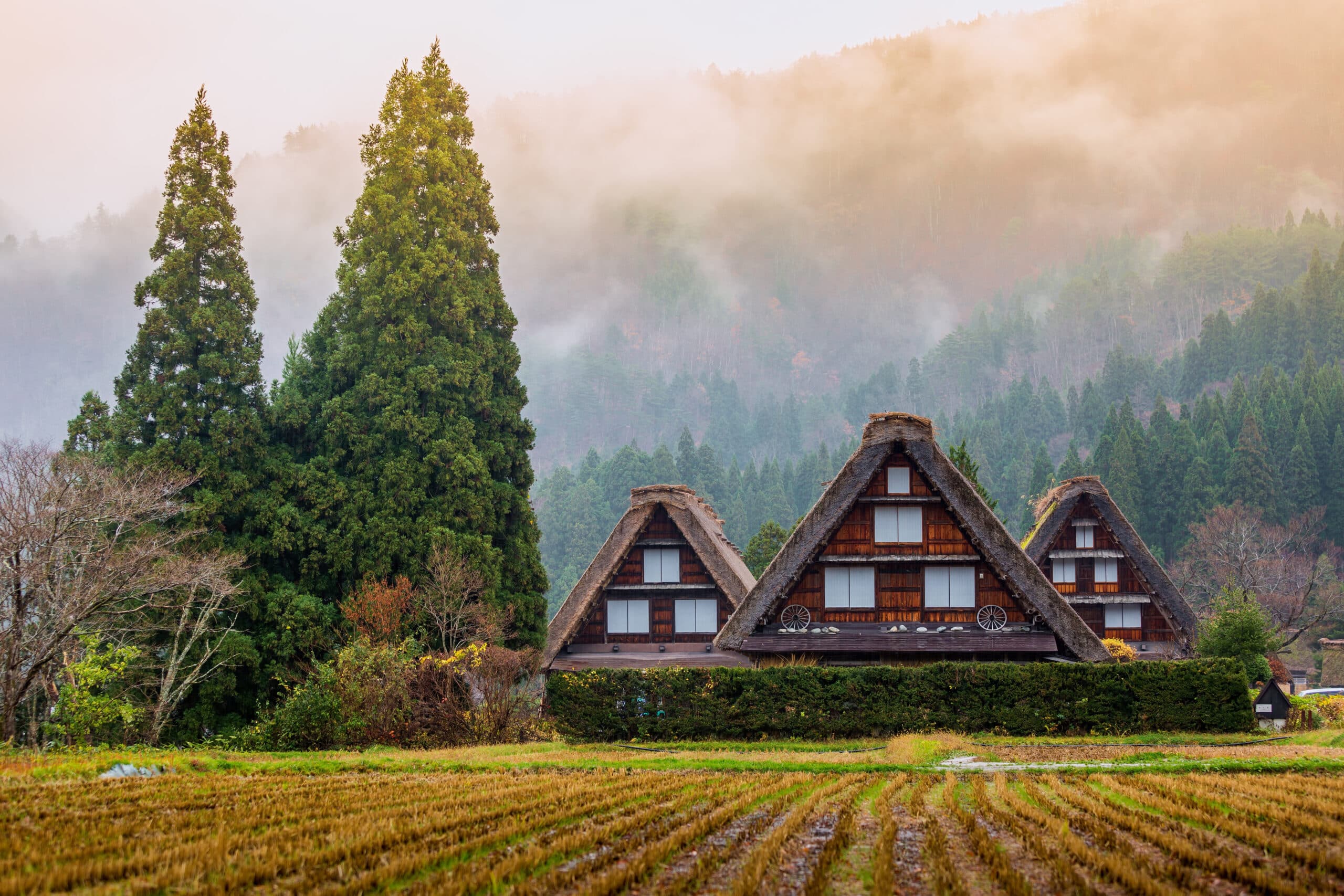 http://Les%20maisons%20au%20toit%20de%20chaume%20de%20Shirakawa-go,%20classées%20au%20patrimoine%20mondial%20de%20l’UNESCO,%20dans%20un%20décor%20de%20montagne%20brumeux.