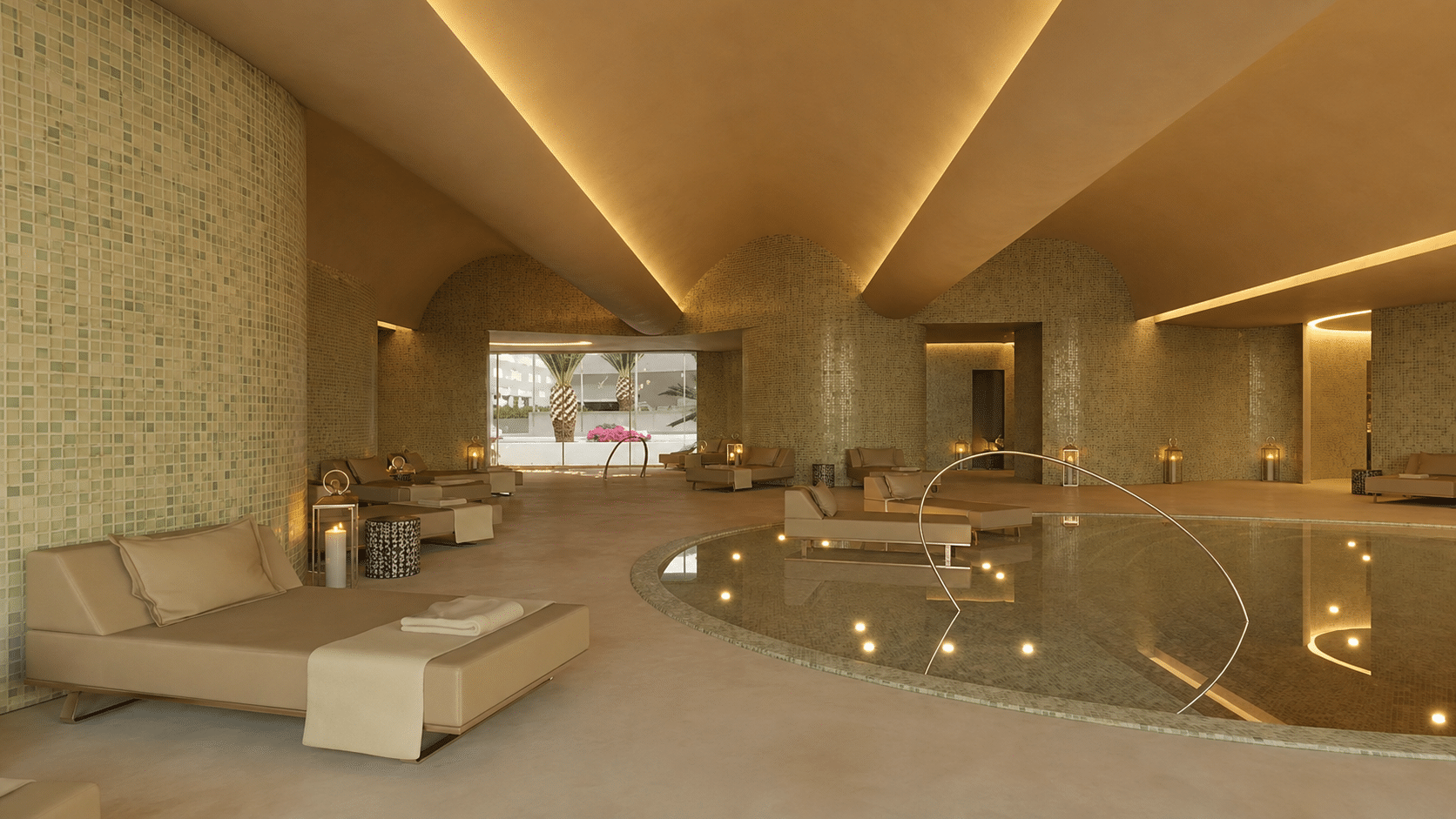 http://Spa%20d’hôtel%20avec%20piscine%20intérieure,%20transats%20et%20éclairage%20tamisé%20dans%20un%20espace%20dédié%20à%20la%20détente.